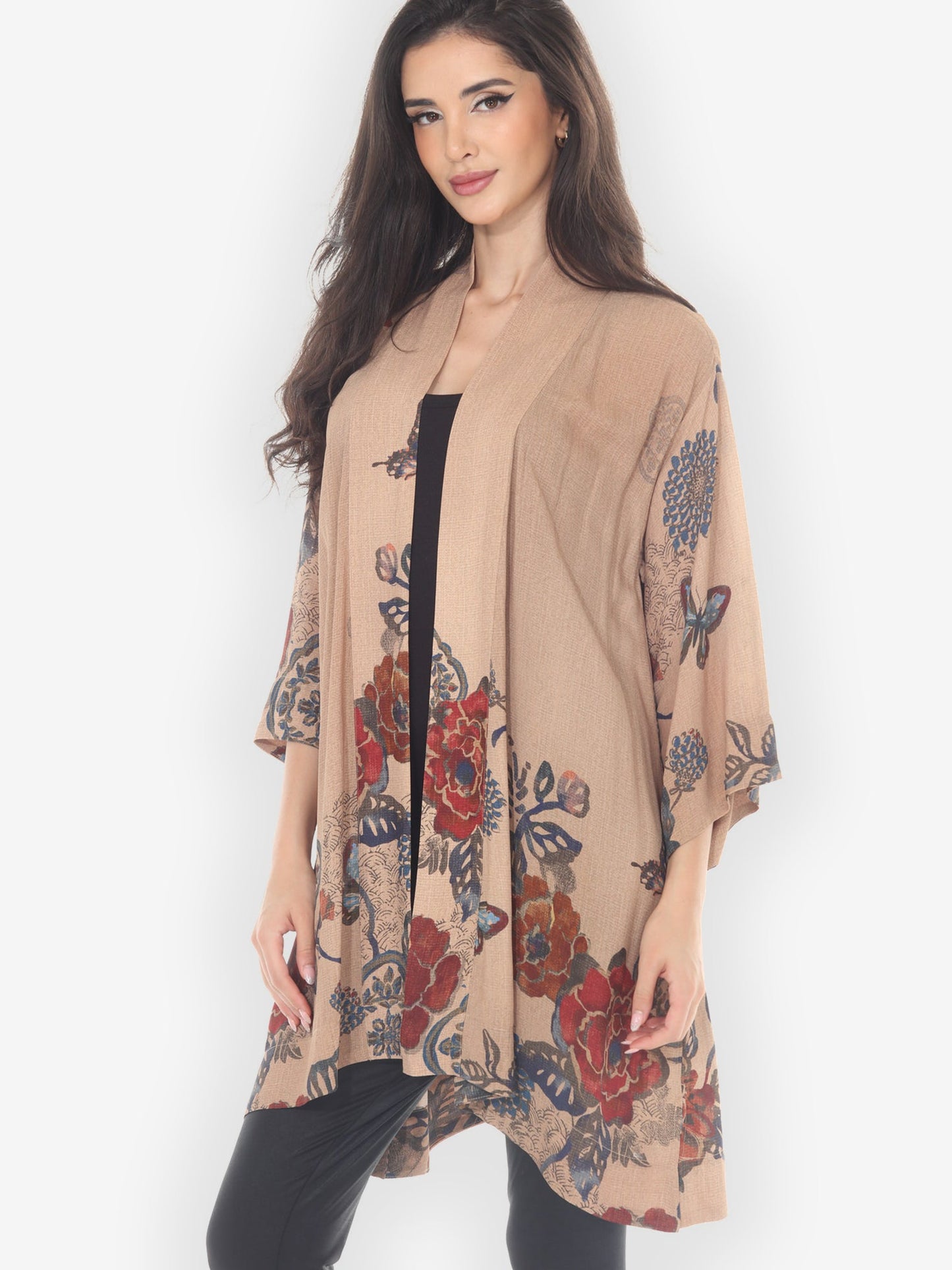 Open Front Kimono Bohemian Oriental Kimono Jacket