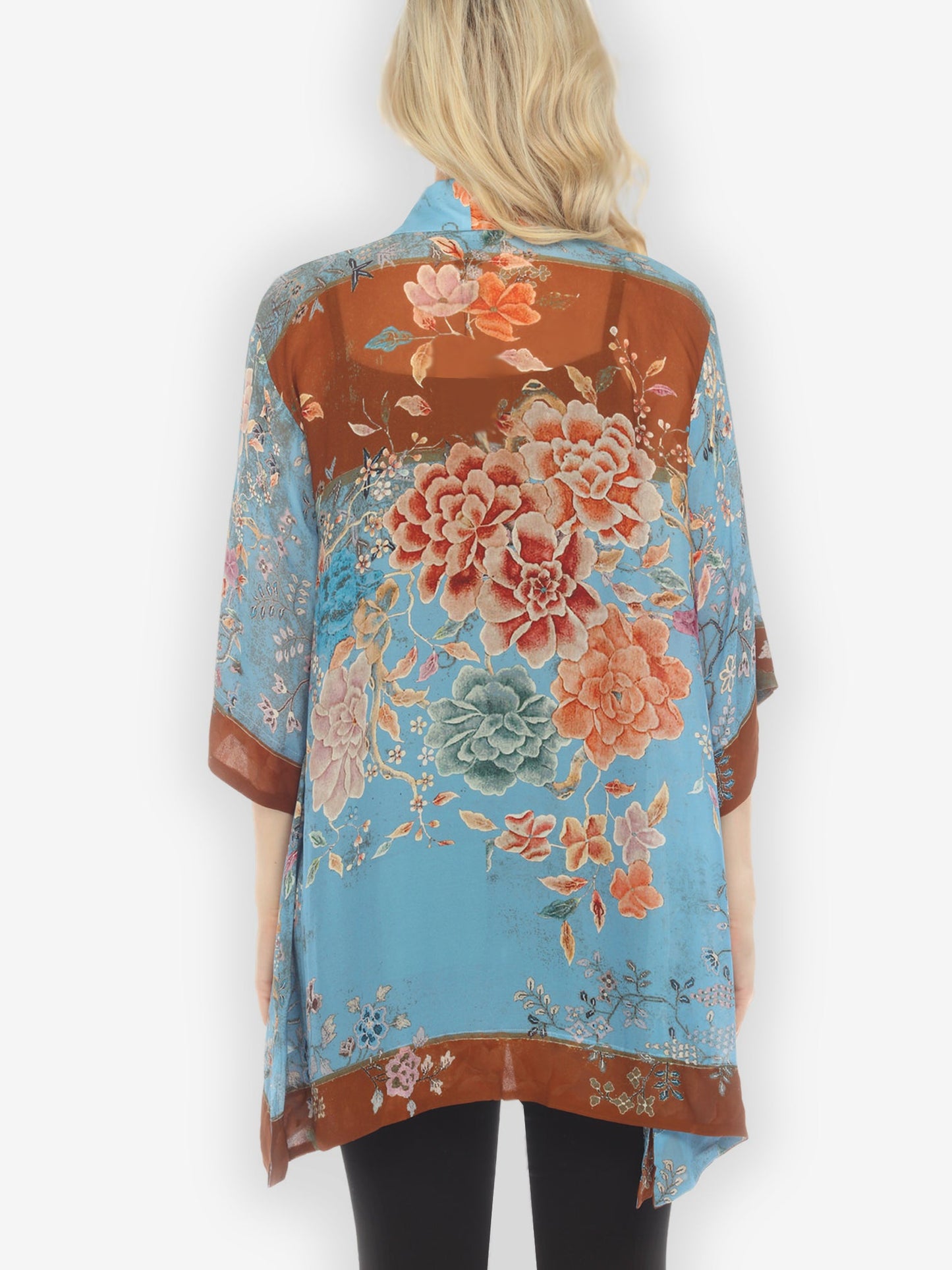 Jackets Queenly Radiant Charm in Blue Kimono Jacket