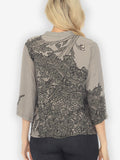 Lace Gray Classic Blouse