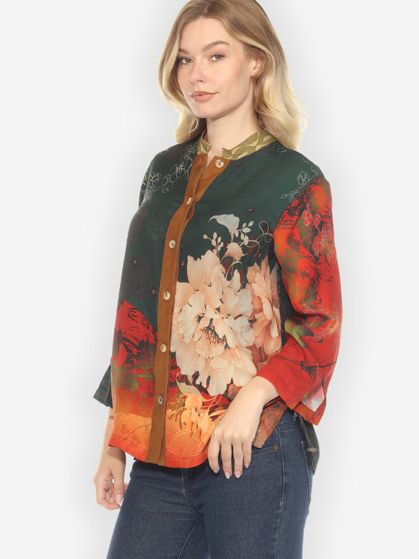 Nature Sunlight Classic Citron Silk Blouse