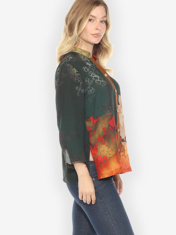 Nature Sunlight Classic Citron Silk Blouse