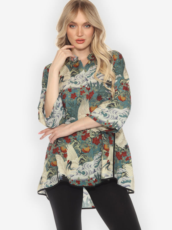 Crane in Jungle Tummy Tuck Shirt
