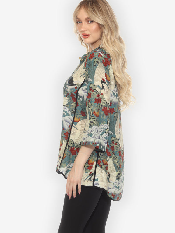 Crane in Jungle Tummy Tuck Shirt