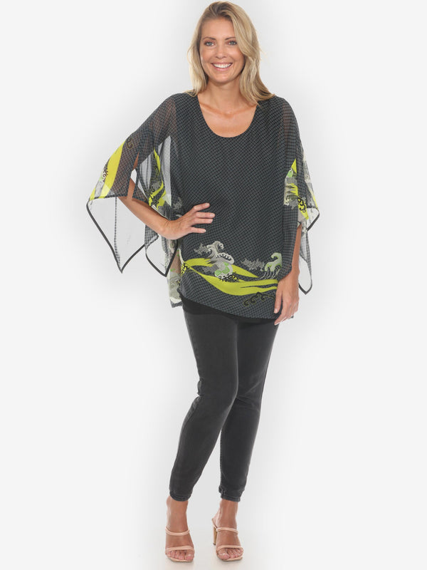Ocean Wave Royal Lime Tunic with lining