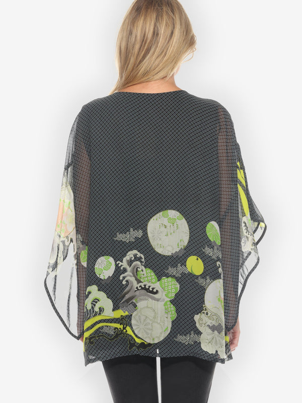 Ocean Wave Royal Lime Tunic with lining