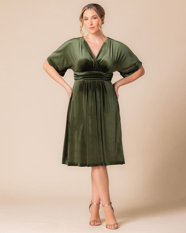 Angelic Velvet Midi Cocktail Dress