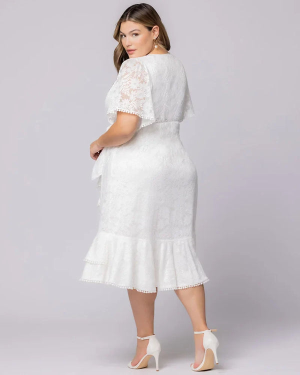 Palermo Lace Faux Wrap Cocktail Dress