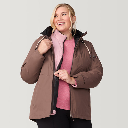 outerwear Women's Plus Size Back of Bell 3-in-1 Systems Jacket