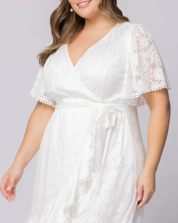 Palermo Lace Faux Wrap Cocktail Dress