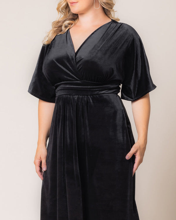 Angelic Velvet Midi Cocktail Dress