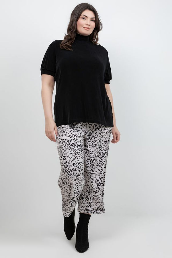 Tops Vikki Vi Classic Black Mock Neck Top