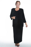 Vikki Vi Classic Black 3/4 Sleeve Cardigan