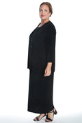 Vikki Vi Classic Black 3/4 Sleeve Cardigan