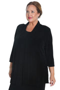 Vikki Vi Classic Black 3/4 Sleeve Kimono Jacket