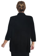 Vikki Vi Classic Black 3/4 Sleeve Kimono Jacket
