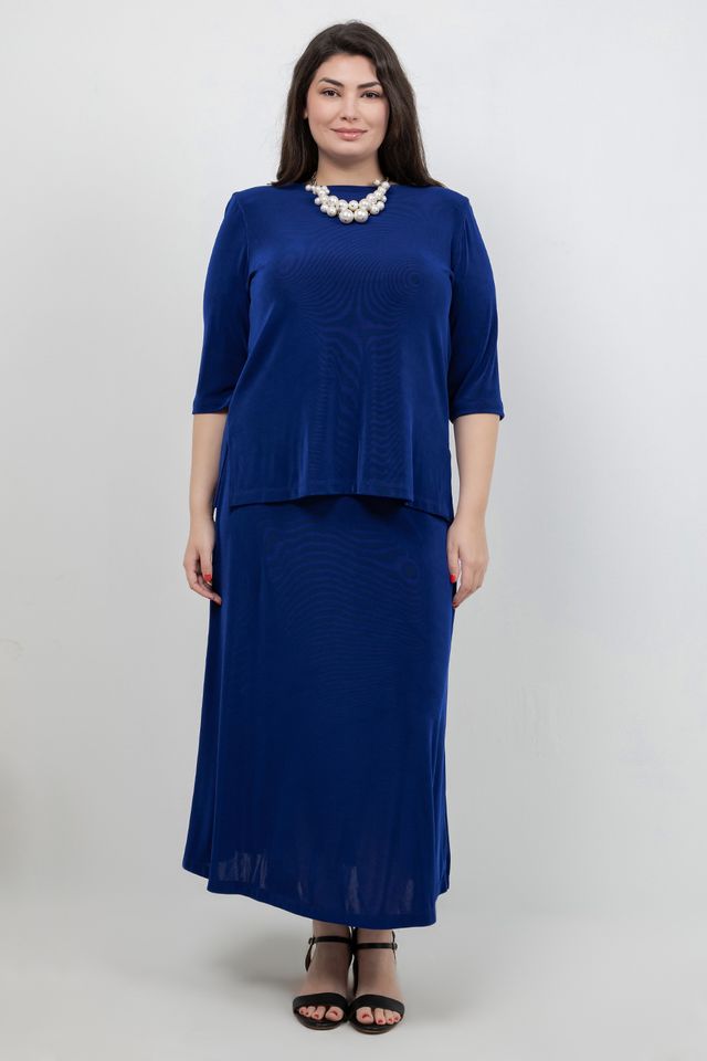 Skirts Vikki Vi Classic Royal Blue A-Line Maxi Skirt