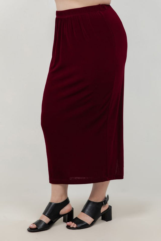 Vikki Vi Classic Shiraz Straight Maxi Skirt