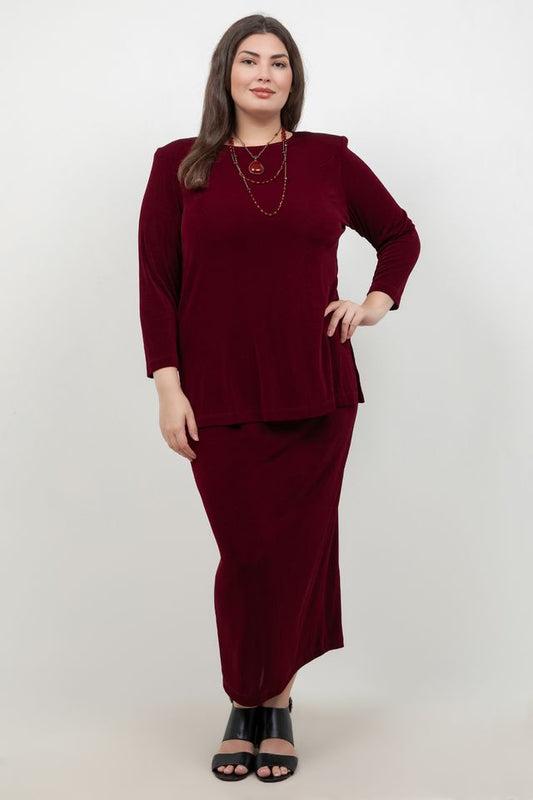 Vikki Vi Classic Shiraz Long Sleeve Tunic