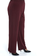 Vikki Vi Jersey Bordeaux Pull on Pant