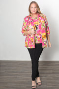 Vikki Vi Jersey Dixie 3/4 Sleeve Kimono Jacket