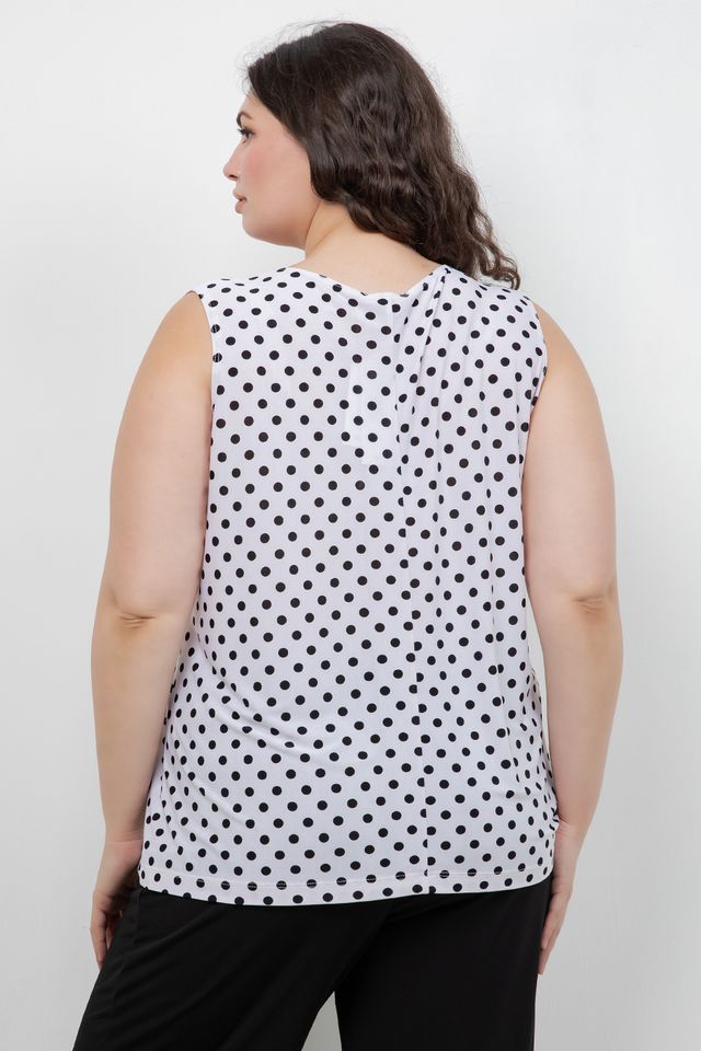 Tops Vikki Vi Jersey Dots V-Neck Tank