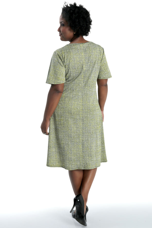 Vikki Vi Jersey Lemon Twill Dress
