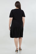 Vikki Vi Jersey Black T-Shirt Style Dress