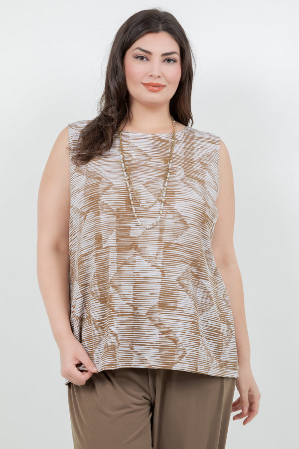 Vikki Vi Jersey Caramel Latte Tank