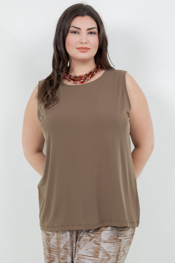 Vikki Vi Jersey Caramel Tank