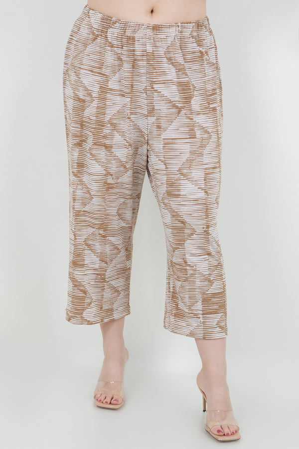 Vikki Vi Jersey Caramel Latte Crop Pants
