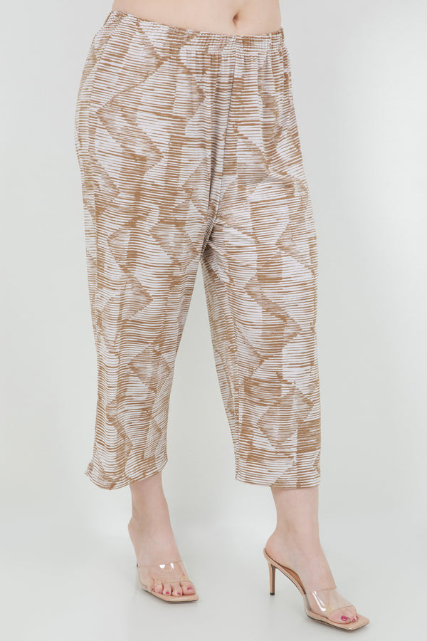 Vikki Vi Jersey Caramel Latte Crop Pants