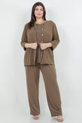 Vikki Vi Jersey Caramel Cardigan