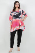 Vikki Vi Jersey Maui Sunset Handkerchief Tunic