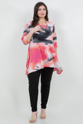 Vikki Vi Jersey Maui Sunset Handkerchief Tunic