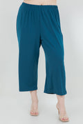 Vikki Vi Jersey Deep Teal Crop Pant