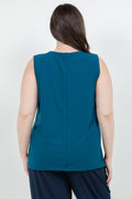 Vikki Vi Jersey Deep Teal Tank