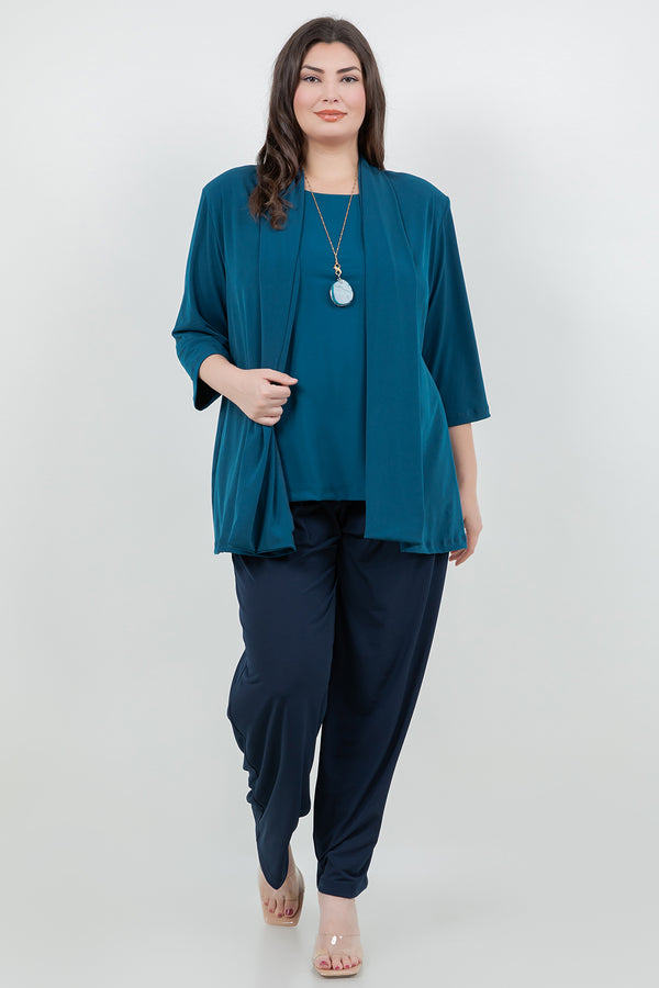 Vikki Vi Jersey Deep Teal Tank