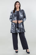 Vikki Vi Jersey Silver Mist Long Kimono Jacket