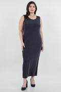 Vikki Vi Classic Graphite Maxi Tank Dress