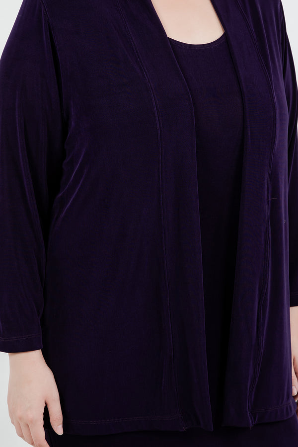 Vikki Vi Classic Black Plum Kimono Jacket
