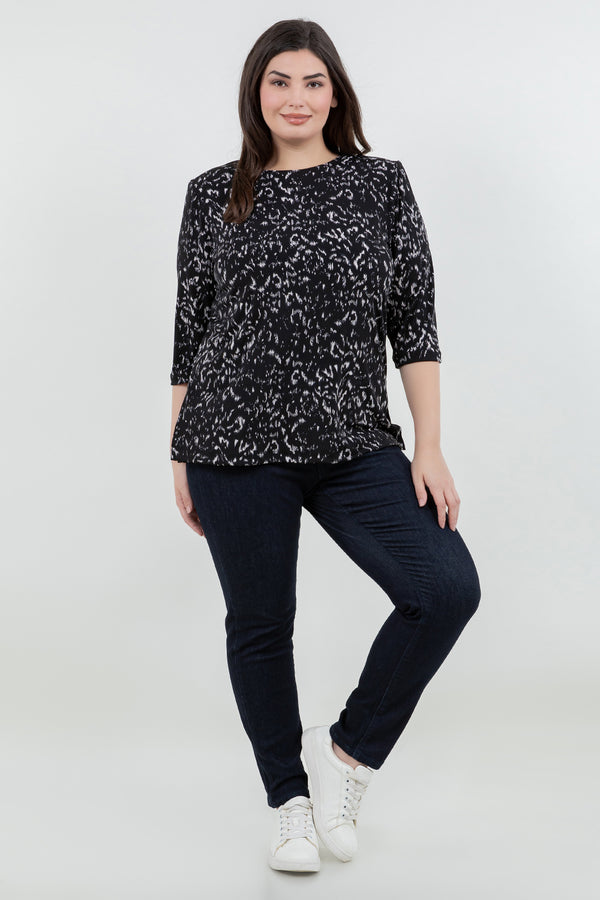 Tops Vikki Vi Jersey Nocturne 3/4 Sleeve Top