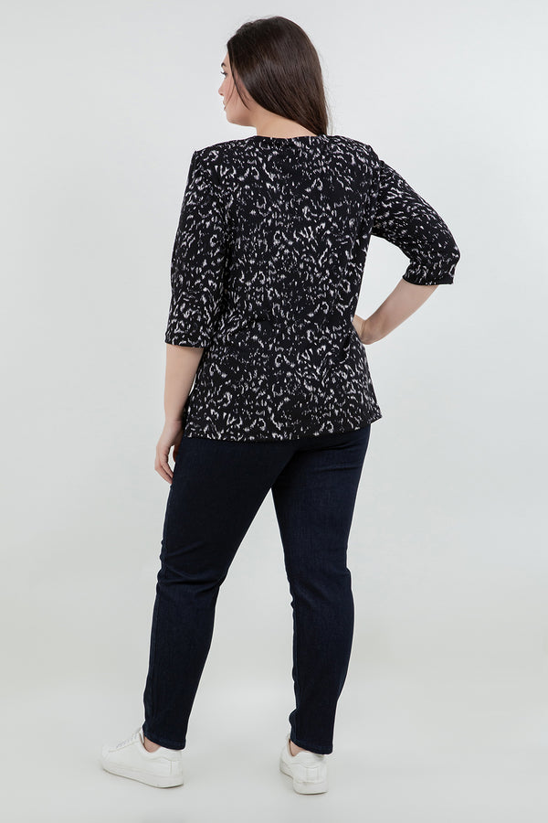 Tops Vikki Vi Jersey Nocturne 3/4 Sleeve Top