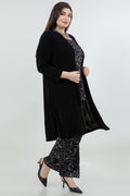 Vikki Vi Classic Black Kimono Duster