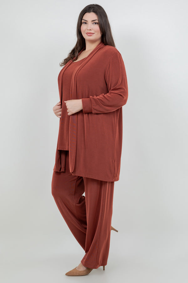 Vikki Vi Classic Cinnamon Long Kimono Jacket