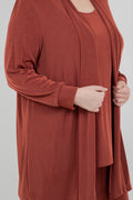 Vikki Vi Classic Cinnamon Long Kimono Jacket