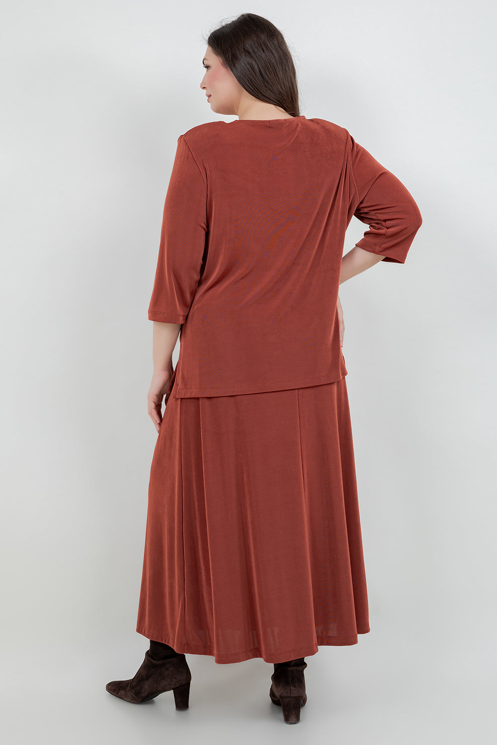 Tops Vikki Vi Classic Cinnamon 3/4 Sleeve Top
