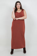 Vikki Vi Classic Cinnamon Maxi Tank Dress