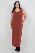 Vikki Vi Classic Cinnamon Maxi Tank Dress