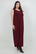 Vikki Vi Jersey Bordeaux Tank Dress