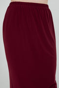 Vikki Vi Jersey Bordeaux Straight Maxi Skirt